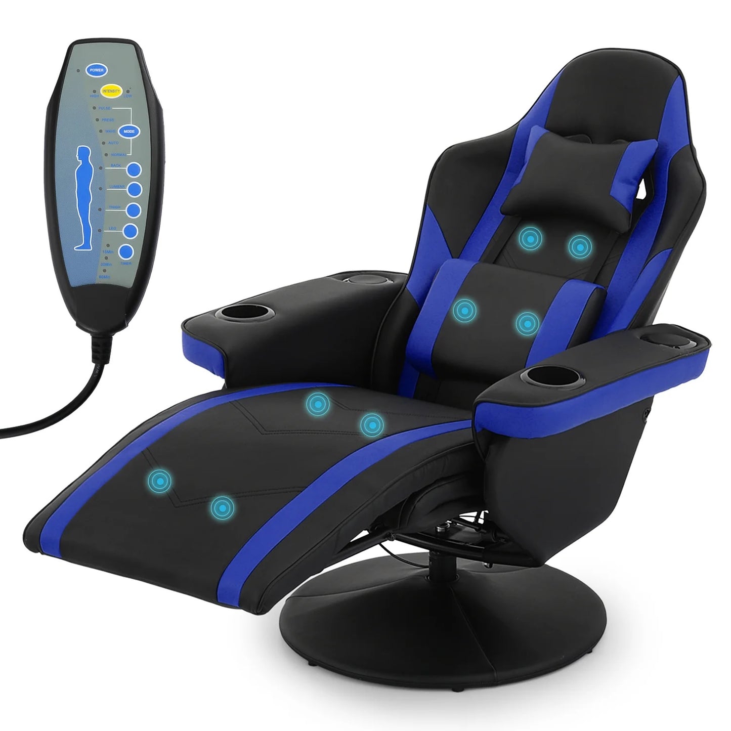 MoNiBloom Massage Gaming Recliner Chair with Speaker