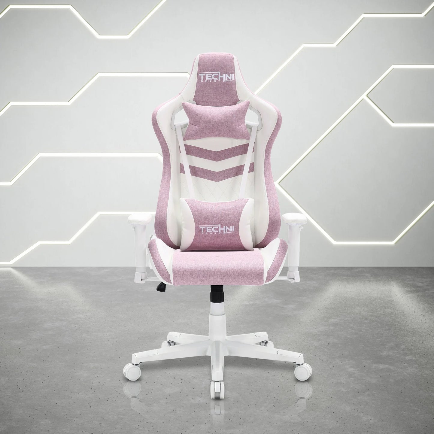 Techni Sport TS86 Ergonomic Pastel Gaming Chair with Memory Foam Seat, Pink RTA-TS86-PNK