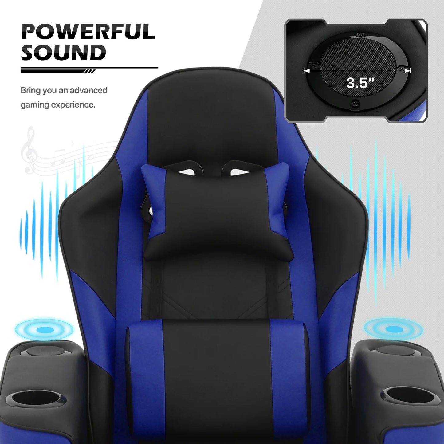 MoNiBloom Massage Gaming Recliner Chair with Speaker